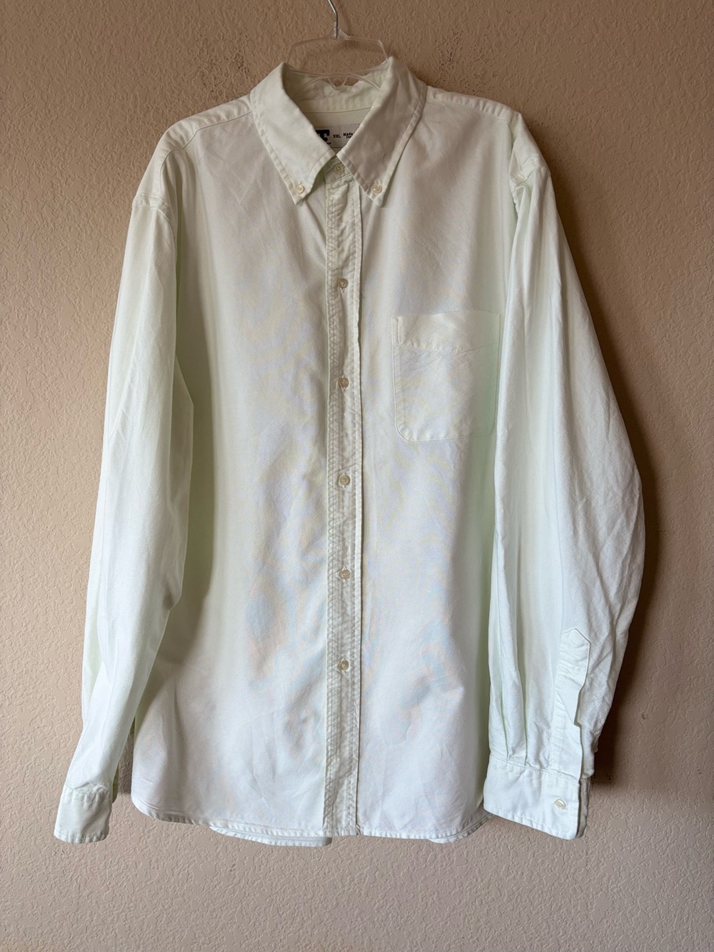 Tellason Oxford Button Down Light Yellow Shirt XXL